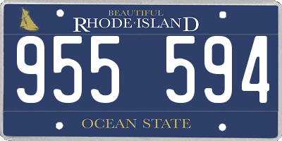 RI license plate 955594