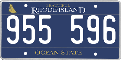 RI license plate 955596