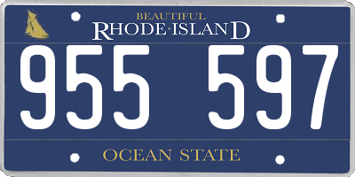 RI license plate 955597