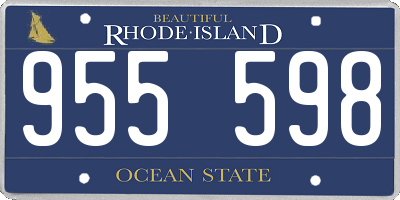 RI license plate 955598