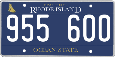 RI license plate 955600