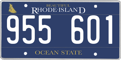 RI license plate 955601