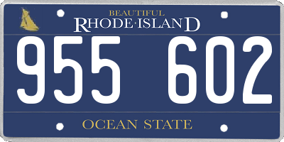 RI license plate 955602
