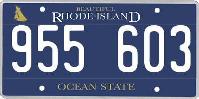 RI license plate 955603