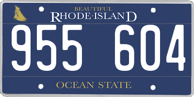 RI license plate 955604