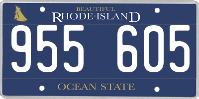 RI license plate 955605