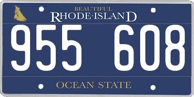 RI license plate 955608