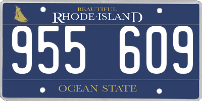 RI license plate 955609