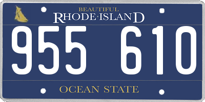 RI license plate 955610