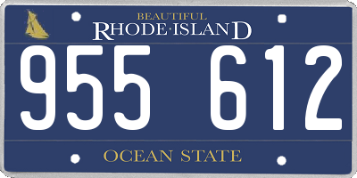 RI license plate 955612