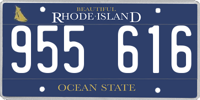 RI license plate 955616