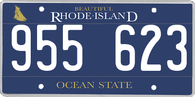 RI license plate 955623