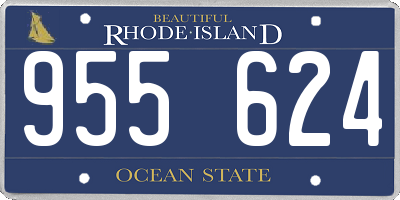 RI license plate 955624