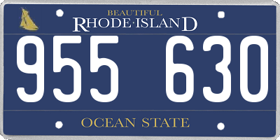 RI license plate 955630
