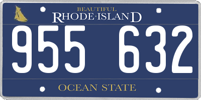 RI license plate 955632