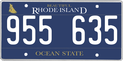 RI license plate 955635