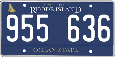RI license plate 955636