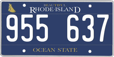 RI license plate 955637