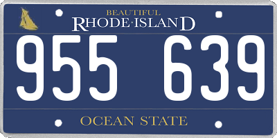 RI license plate 955639