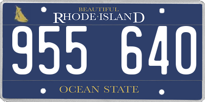 RI license plate 955640