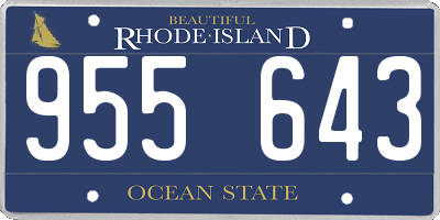 RI license plate 955643