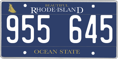 RI license plate 955645