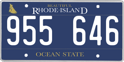 RI license plate 955646