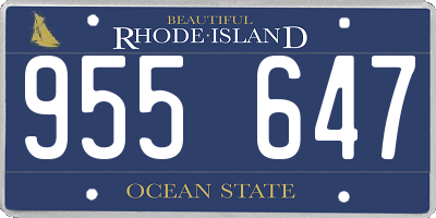 RI license plate 955647