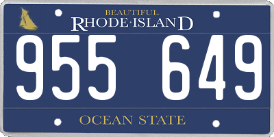 RI license plate 955649