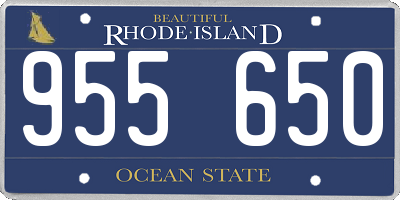 RI license plate 955650