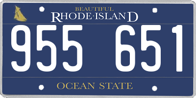 RI license plate 955651