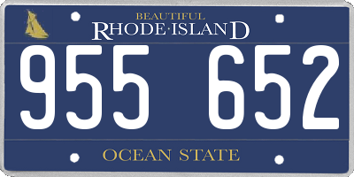 RI license plate 955652