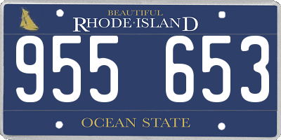 RI license plate 955653