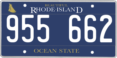 RI license plate 955662