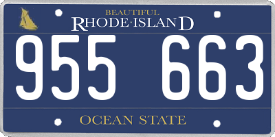 RI license plate 955663