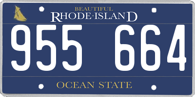 RI license plate 955664