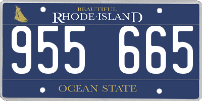 RI license plate 955665