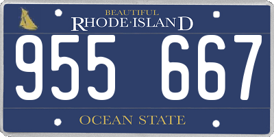 RI license plate 955667