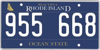 RI license plate 955668