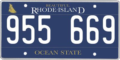 RI license plate 955669