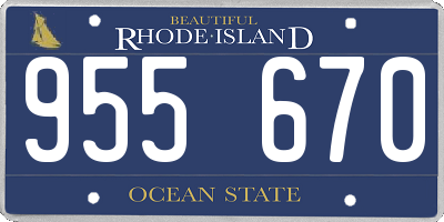 RI license plate 955670