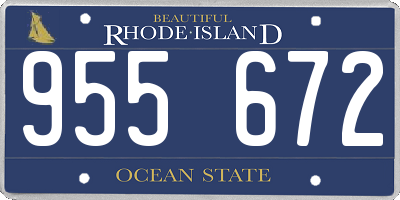 RI license plate 955672