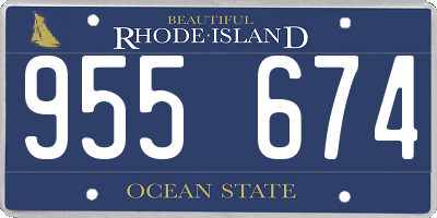 RI license plate 955674