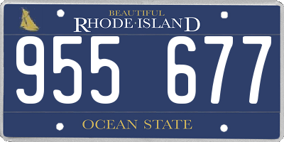RI license plate 955677