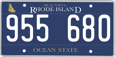 RI license plate 955680