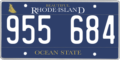 RI license plate 955684