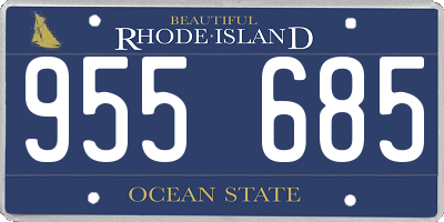 RI license plate 955685