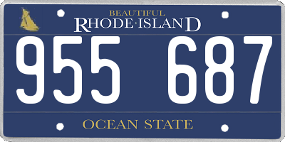 RI license plate 955687