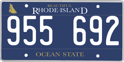 RI license plate 955692