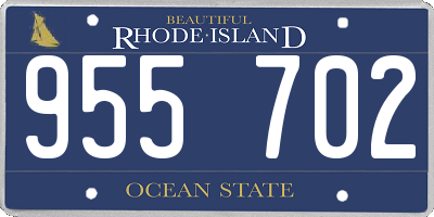RI license plate 955702